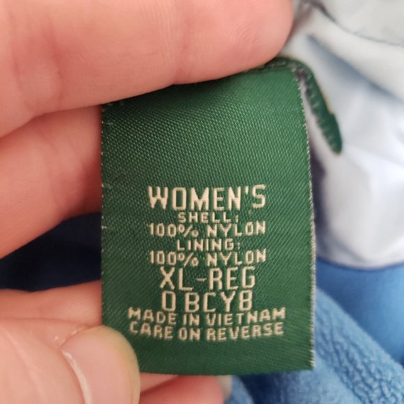 Ll Bean Womens Trail Model Waterproof 3 In 1 Jacket Size XL Blue Hooded Pockets - Picture 6 of 16